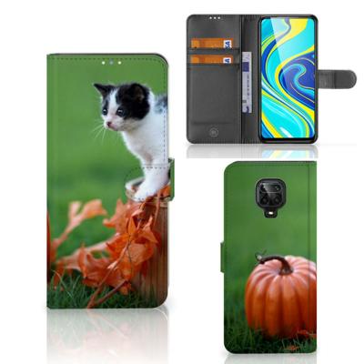 Xiaomi Redmi Note 9 Pro | Note 9S | Telefoonhoesje | Met pasjeshouder | Kitten