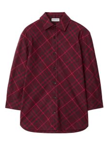 Burberry Kids chemise en coton à carreaux - Rouge