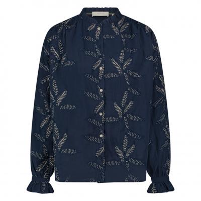 Nukus - Blauw | Dames | Blouse | Blauw | XXL | regular | Kamst mode