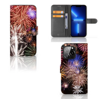 iPhone 13 Pro Wallet Case met Pasjes Vuurwerk - thumbnail