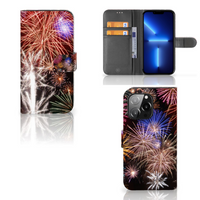 iPhone 13 Pro Wallet Case met Pasjes Vuurwerk