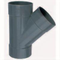 Wavin PVC T-Stuk 45° 90mm - Weerbestendig & Duurzaam voor Vijver en Leidinginstallatie