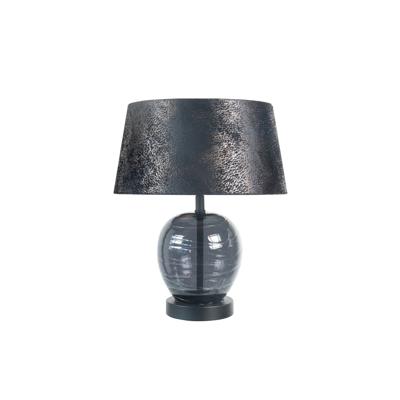 Highlight TafellampApple zwart met smoke glas Ø 30cm - T1341.01 + O4452.21