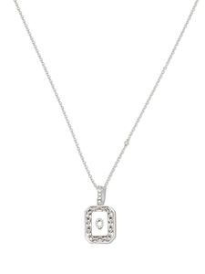 SHAY collier O en or blanc 18ct orné de perles - Argent