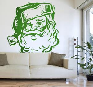 Kerstman portret sticker