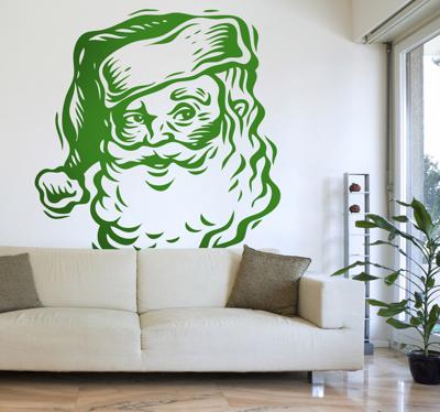 Kerstman portret sticker