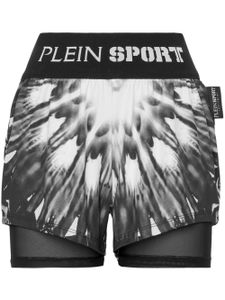 Plein Sport short imprimé à taille logo - Noir