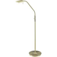LED Vloerlamp 12W Dimbaar - Warm Wit 3000K - Mat Goud Aluminium