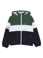 Lacoste Kids veste colour block à patch logo - Vert