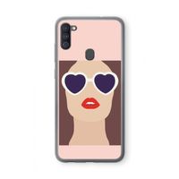 Red lips: Samsung Galaxy A11 Transparant Hoesje