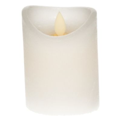 LED kaars/stompkaars wit 10 cm Flame met flakkerende vlam