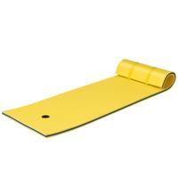 Drijvende Water Mat voor Recreatie en Ontspanning Oprolbare Zwembad Drijvende Mat met Hoofd Kussen Ontwerp Geel