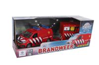 Kids Globe VW Transporter brandweer met aanhangwagen Kids Globe VW Transporter brandweer met aanhangwagen