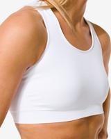 140 Naadloze Sporttop Medium Support Wit (wit)