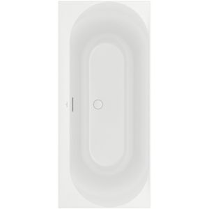 Villeroy & boch Loop duobad - 170x75cm - rechthoek/binnenbad ovaal - acryl Stone White mat uba170lof2v-rw