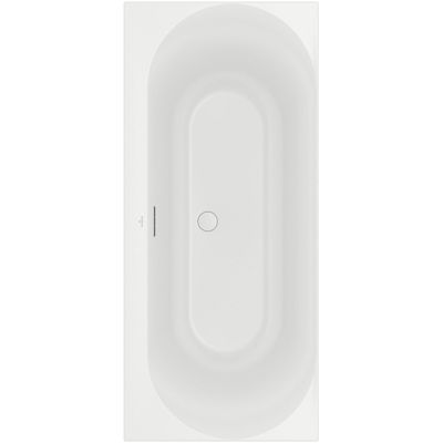 Villeroy & Boch Loop duobad - 170x75cm - rechthoek/binnenbad ovaal - acryl Stone White mat uba170lof2v-rw