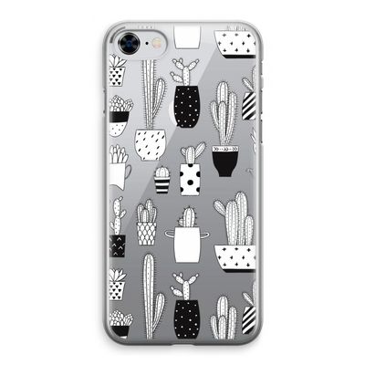 Cactusmotief: iPhone 8 Transparant Hoesje