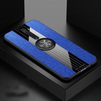 Voor OPPO RENO 2 XINLI stiksels doek Textue schokbestendig TPU beschermhoes (blauw)