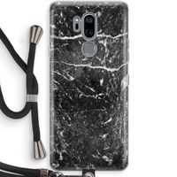 Zwart marmer: LG G7 Thinq Transparant Hoesje met koord