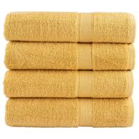 VidaXL Badhanddoeken solund 4 st 600 g/m² 100x150 cm goudkleurig VidaXL Badhanddoeken solund 4 st 600 g/m² 100x150 cm goudkleurig