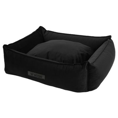 Wooff Hondenmand Cocoon Velours Zwart Medium 70 x 60 x 20 cm
