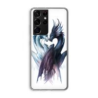 Yin Yang Dragons: Samsung Galaxy S21 Ultra Transparant Hoesje