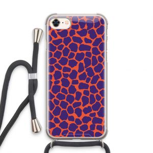 Purple Giraffe: iPhone 8 Transparant Hoesje met koord