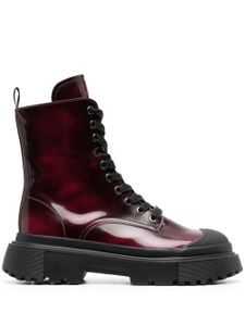 Hogan bottines à lacets - Rouge