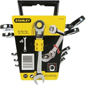 Ringsteeksleutelset met verstelbare ratelring 6-delig Stanley 4-91-444