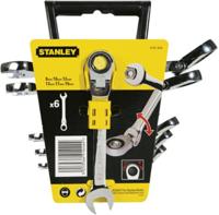 Ringsteeksleutelset met verstelbare ratelring 6-delig Stanley 4-91-444