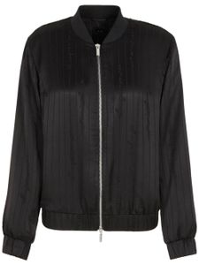 Armani Exchange veste bomber en satin à logo - Noir