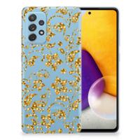 Samsung Galaxy A72 | TPU Case | Gouden Bloemen