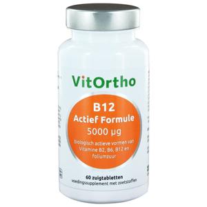 VitOrtho B12 actief formule 5000 mcg (60 zuigtabl)