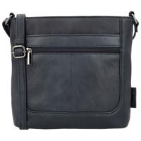 Beagles Leather Schoudertas Benidorm Navy