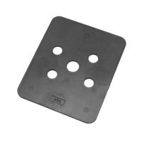 Gebr. Bodegraven hogedrukplaat 2mm - 100x120mm - ABS