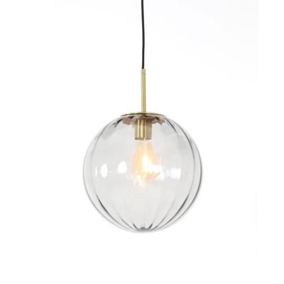 Hanglamp Magdala lichtgrijs + goud M