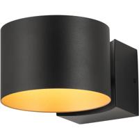 LED Wandlamp - Musterring Loop - 1 Lichtpunt van 10 Watt - Dimbaar - Aanpasbare Lichtkleur - Draaibaar - Afstandsbediening - Zwart/Goud - Metaal