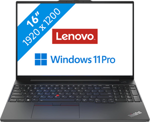 Lenovo ThinkPad E16 Laptop 40,6 cm (16") WUXGA Intel® Core™ i5 i5-1335U 16 GB DDR4-SDRAM 512 GB SSD Wi-Fi 6 (802.11ax) Windows 11 Pro Zwart