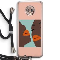 Orange lips: Motorola Moto G6 Transparant Hoesje met koord