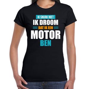 Droom dat ik een motor ben t-shirt zwart dames