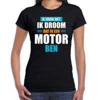 Droom dat ik een motor ben t-shirt zwart dames