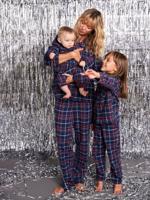 Flanellen herenpyjama capsulecollectie familie Kerst ENVIE DE FRAISE bordeauxrood