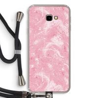 Abstract Painting Pink: Samsung Galaxy J4 Plus Transparant Hoesje met koord