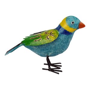 Metalen Vogel Blauw