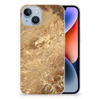 Apple iPhone 14 TPU Siliconen Hoesje Marmer Creme