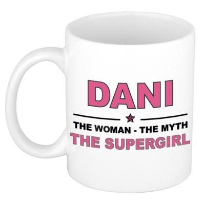 Dani cadeau mok - Woman Myth Supergirl - naam koffiemok - 300 ml - collega - moederdag