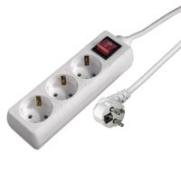 Tafelcontactdoos - 3-voudig - schakelaar - met 1,4 meter snoer - stekkerdoos
