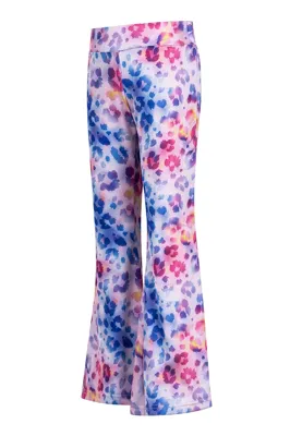 Flared broek panterprint multicolour Meisjes