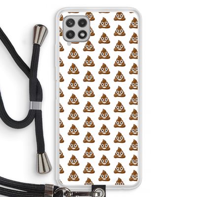 Poop emoji: Samsung Galaxy A22 4G Transparant Hoesje met koord
