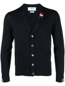 Thom Browne cardigan à col v - Bleu